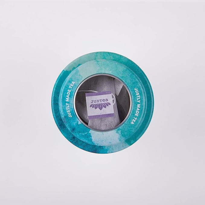 JusTea Peppermint Detox | Pyramid Compostable Tea Bags | Herbal Tea | 12+ Cups | Caffeine Free | Award-Winning | Fair Trade | Non-GMO