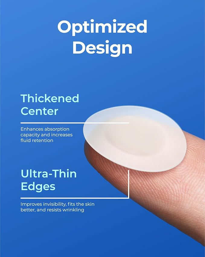 Pimple Patches for Face Acne: Invisible 0.1mm Ultra-Thin Hydrocolloid Zit Stickers with Tea Tree Oil - 308 Dots, 2 Sizes (Whiteheads/Sensitive Skin)