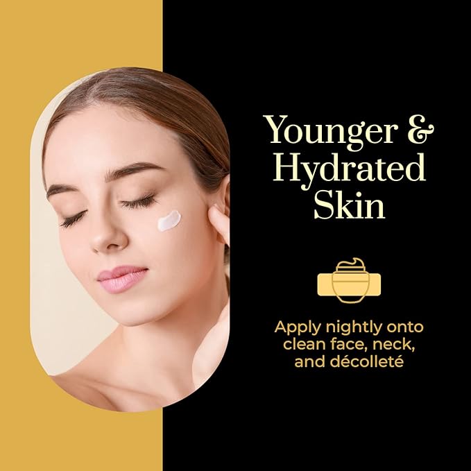 24K Gold & Collagen Day/Night Moisturizer Set - Dermatologist Tested, Hydrating, Anti-Aging Cream, Natural Ingredients, Cruelty Free Korean Skin Care, All Skin Types - Value Pack