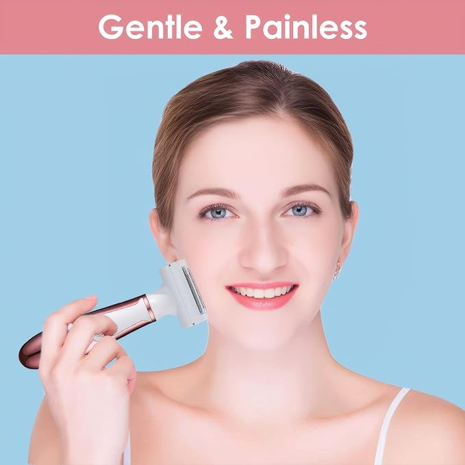 4 in 1 Electric Razors for Women, Portable Shaver for Women, Rechargeable Trimmer for Face Arm Body Legs Underarm Bikini