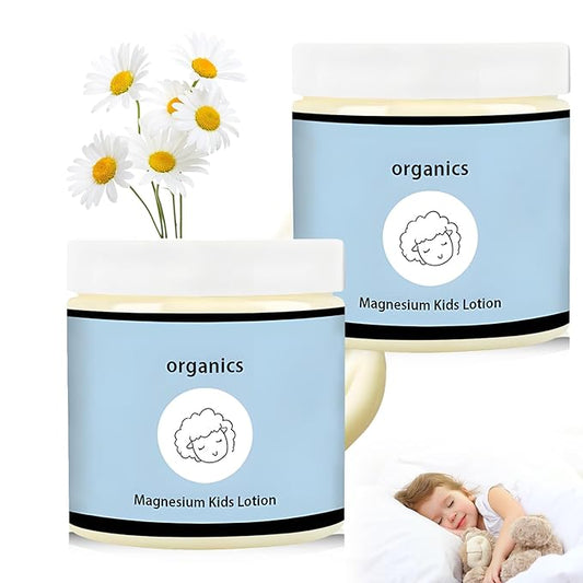 Magnesium Lotion for Kids, Junior's Bedtime Lotion, Magnesium Lotions For Sleep,Topical Magnesium Cream & Body Lotion Helps Stay Calm at Bedtime and During The Night(2pcs)