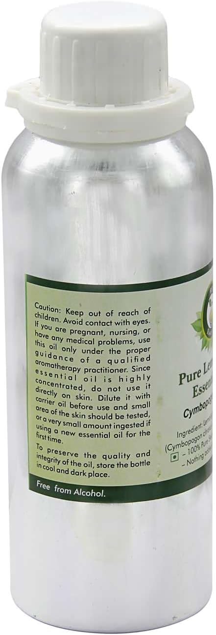 Lemongrass Essential Oil | Cymbopogon Citratus | Lemongrass Oil | for Hair | for Body | for Massage | 100% Pure Natural | Steam Distilled | Therapeutic Grade | 300ml | 10oz by R V Essential