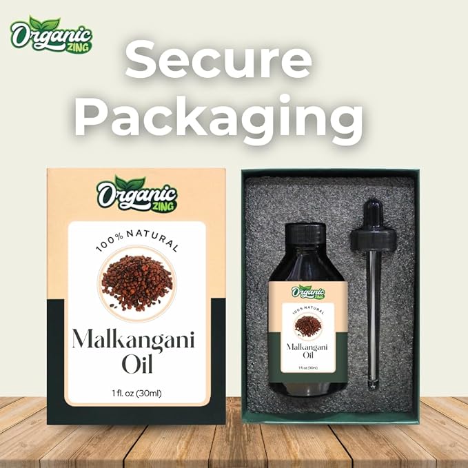 Malkangni Seed (Celastrus paniculatus) Oil | Pure & Natural Carrier Oil for Massage, Skin Care, Hair Care- 30ml/1.01fl oz
