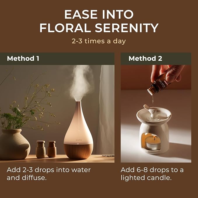 Gya Labs Lotus Essential Oil for Diffuser - 0.34 Fl Oz - 100% Pure Natural Lotus Oil for Skin, Massage, Candle Making & DIY - Flowery Earthy Scent