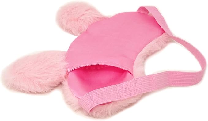 Honbay Plush Rabbit Sleeping Eye Mask Cute Cartoon Animal Eye Mask for Little Girls (Pink)