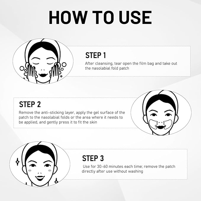 Joylandgo Wrinkle Patches, Joylandgo Wrinkle Removers Patches, Joylandgo Nasolabial Folds Removal Mask, Face and Forehead Wrinkle Patches, For Nasolabial, Forehead, Eye Care (10 Pcs)