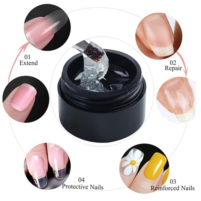 5ml Instant Cracked Nail Repair Gel, Strengthener, Phototherapy Glue - Recovery for Restore Weak, Broken, Damaged Nails - Instantly Fill in and Fix Cracks Flawlessly (1pc)