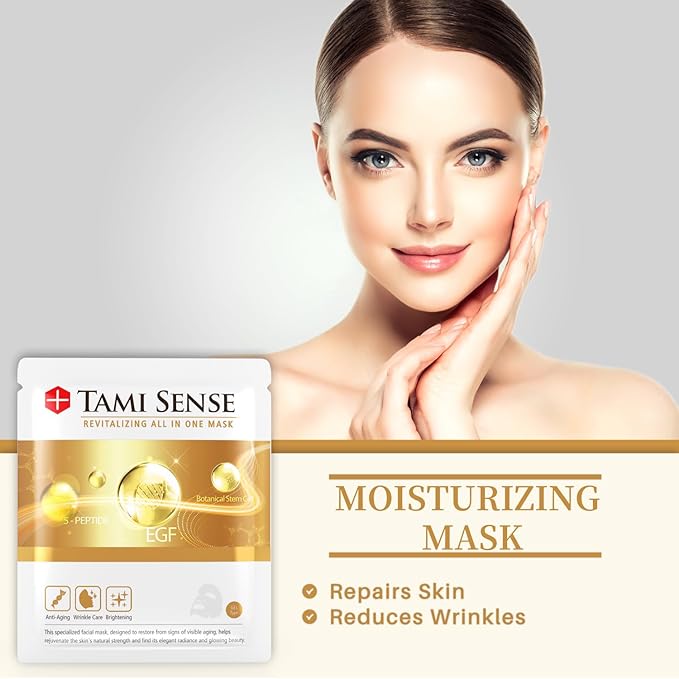 33ml Essence Best Moisturizing Face Mask For Korean Skincare - Sheet Masks with 33ml Serum Vitamin B Complex Rice Extract Collagen & Face Moisturizer for women men (5 Masks)