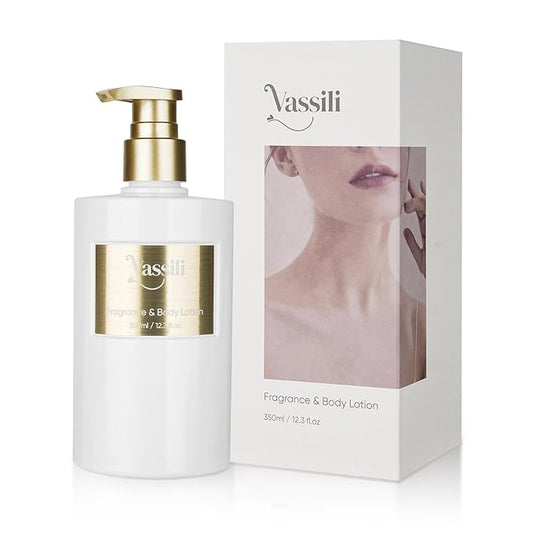 Body Lotion and Skin Tightening Cream for All Skin Types, Long-Lasting Aroma, Soothe and Smooth Bundle, Moisturizing Lotion for Dry Skin Relief (12.3 fl oz) -Sandalwood