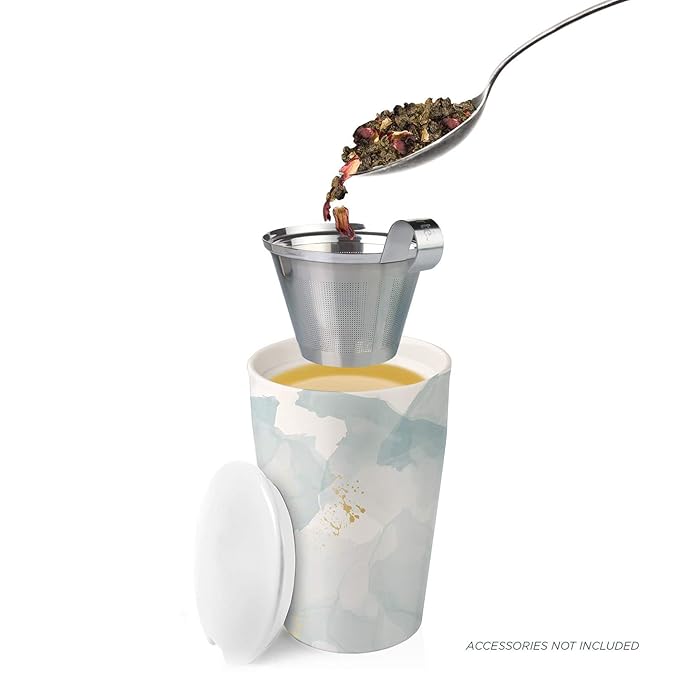 Tea Forte Serenity Premium Organic Loose Leaf Caffeine-Free Herbal Tea Blend Canister, Makes 35-50 Cups, Tea Gifts for Mother's Day