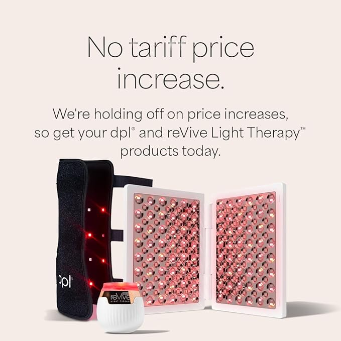 reVive dpl lla Blue & Red Light Therapy Device for Face | 3-in-1 Anti-Aging Wrinkle Reduction Light Panel | 3-Minute LED Acne Treatment