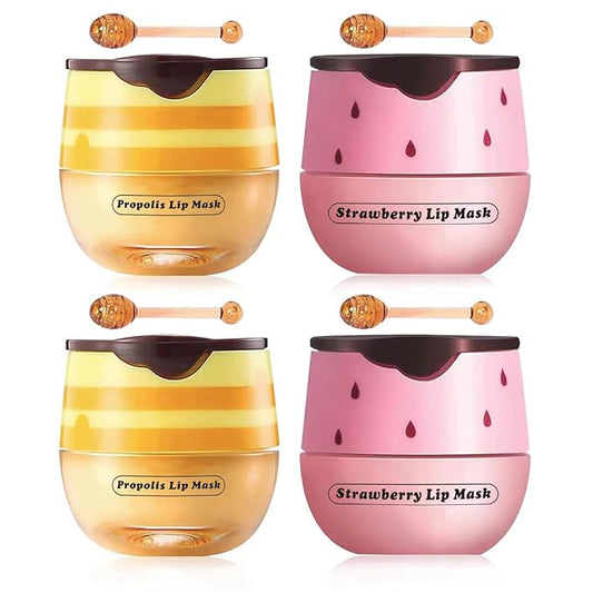 4 Pcs Strawberry & Honey Lip Exfoliator