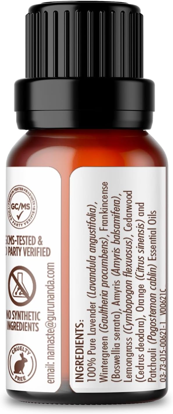 GuruNanda Calming Sleep Essential Oil,100% Pure, Natural & Undiluted Aromatherapy Oil for Diffusers - Promotes Calmness & Realaxtion,0.5 Fl Oz