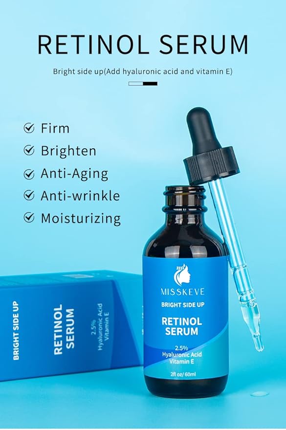 RETINOL SERUM 60ML (2 oz)This serum is a concentrated delivery system for an advanced blend of Retinol, Hyaluronic Acid and Vitamin E that activates collagen to erase fine lines and wrinkles.