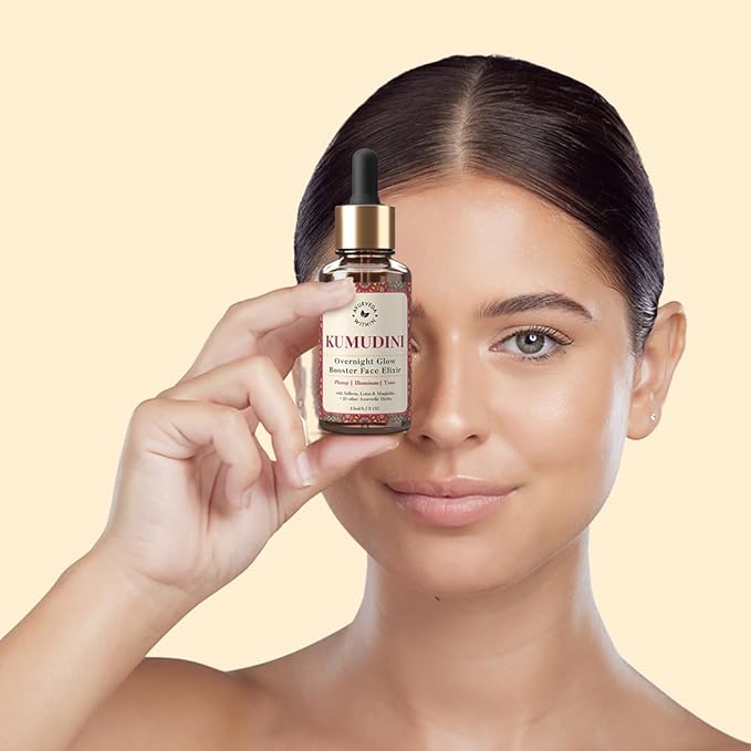Kumudini Oil | Overnight Glow Booster Face Elixir | Ancient Secret for Radiant Skin, Balanced Skin Tone & Smoother Skin | Nourishing Facial Serum Oil | 30ml Serum