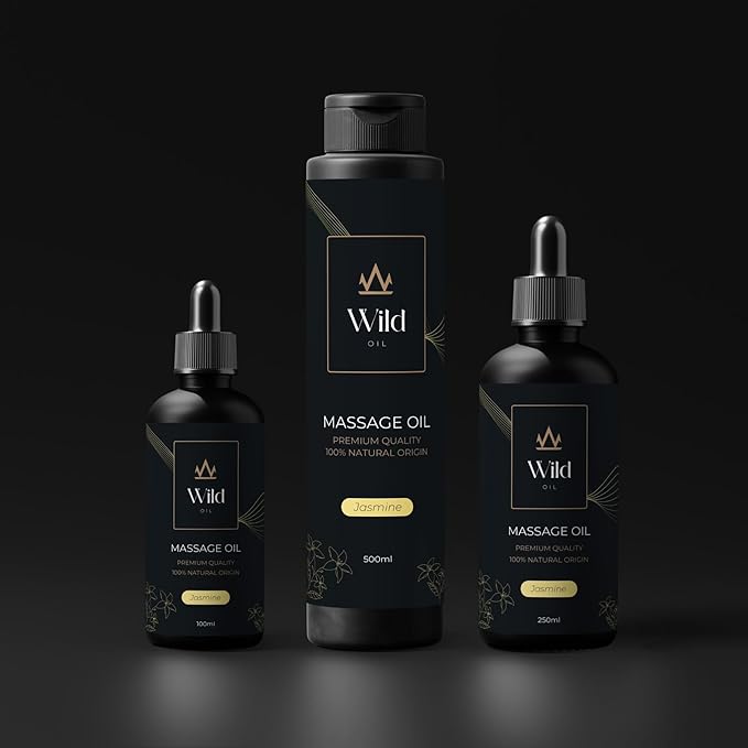 Jasemine Luxurious Lavender Massage Oil Mineral, Grape Seed, Jojoba & Lavender Skin Moisturization Hair Nourishment Hydration, Elasticity, Vegan & Natural (250ml)