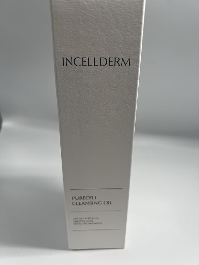 INCELLDERM Riman Purecell Cleansing Oil | 4.9 fl oz | Gentle Makeup Remover and Hydrating Cleanser | Lightweight and Non-Comedogenic | Suitable for Various Skin Types | Plant-Based Formula