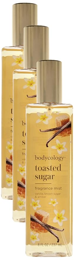 Bodycology Toasted Sugar Fragrance Mist for Women, 8 Fl Oz (455004008) (Pack of 3)