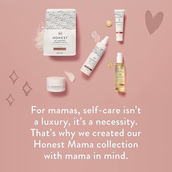 The Honest Company Honest Mama Hydrating and Soothing Glow On Body + Belly Oil | Plant Based, Hypoallergenic, Fragrance Free | 4.2 fl oz