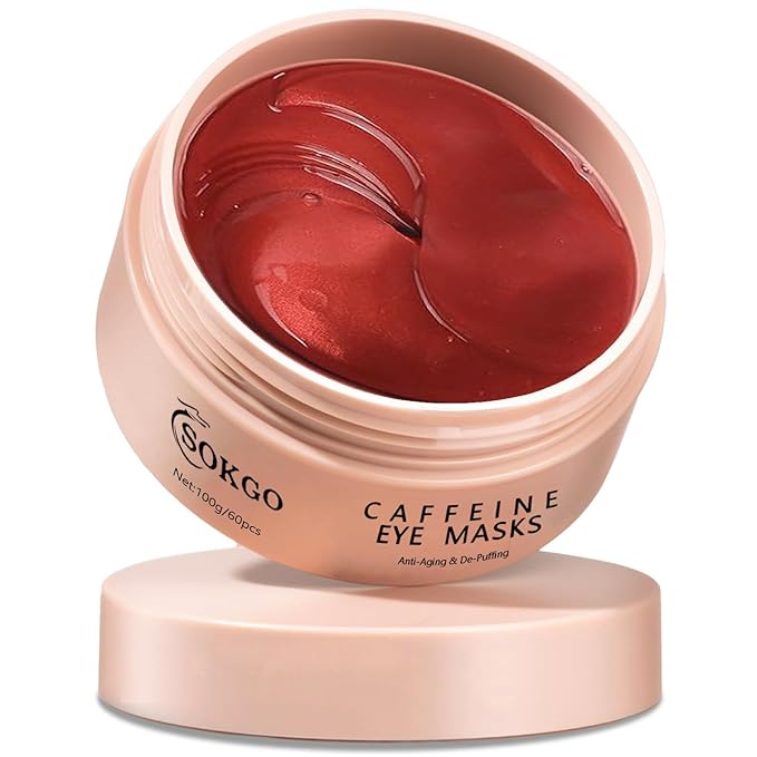 Professional Caffeine Eye Masks, Under Eye Patches for Puffy Eyes, Eye Masks for Dark Circle, Wrinkles and Fine Lines, Rejuvenating and Refreshing Eye Masks with Caffeine