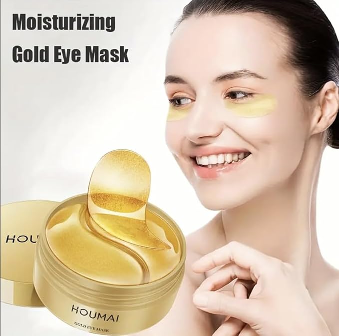 24k Gold Under Eye Gel Patches (60 pairs) Puffy Eyes, Wrinkles, Reduce Dark Circles