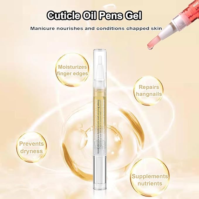 Natural Nail Growth Oil,Nail Growth Oil Pen,Cuticle Oil, Natural Growth Serum For Nails Moisturize -For Growth And Strength, Nail Strengthener For Damaged Nails (Orange oil, 0.18 / Fl Oz)