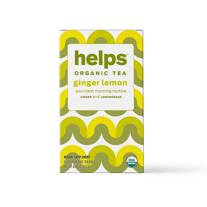 Helps Teas | Ginger Lemon, Happy Belly & Relax Tea Mix | Promotes Healthy Digestion Naturally Caffeine-Free | 16 Tea Bags Each