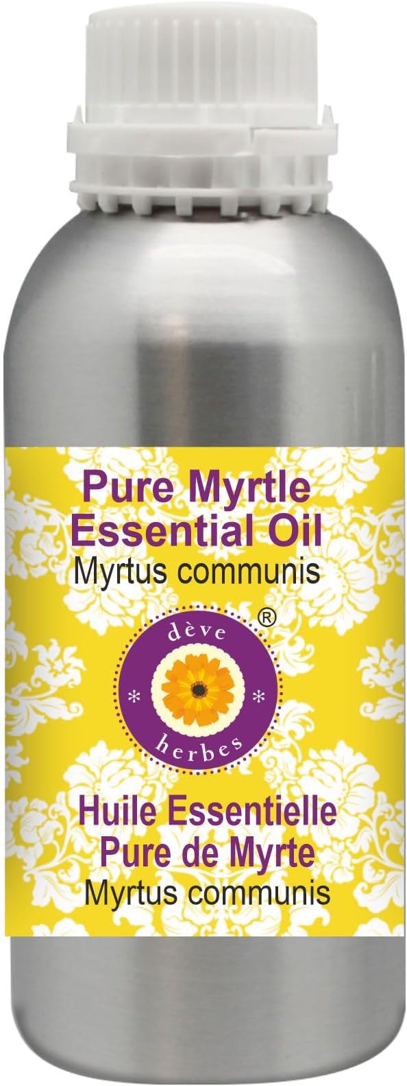 Deve Herbes Pure Myrtle Essential Oil (Myrtus communis) Steam Distilled 1250ml (42 oz)