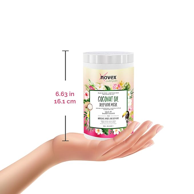 Novex Coconut Oil Deep Conditioning Mask, 35 oz - Infused with Pure 100% Organic Coconut Oil