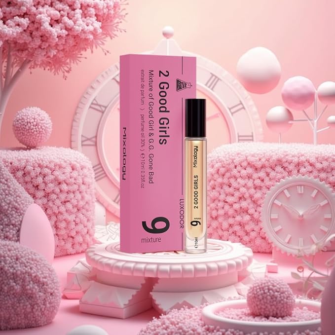 2 Good Girls Eau de Parfum – Mixture of Good Girl & Good Girl Gone Bad, Women Perfume 0.34 Fl Oz (10ml)