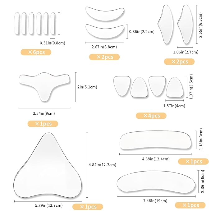 18 pcs Anti Wrinkle Patches, Reusable Forehead Wrinkle Patches Facial Anti Wrinkle Patches for Skin Lines Prevention, Silicone Face Patches for Forehead Wrinkles Treatment for Women