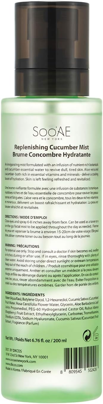 Soo'AE Replenishing Cucumber Mist