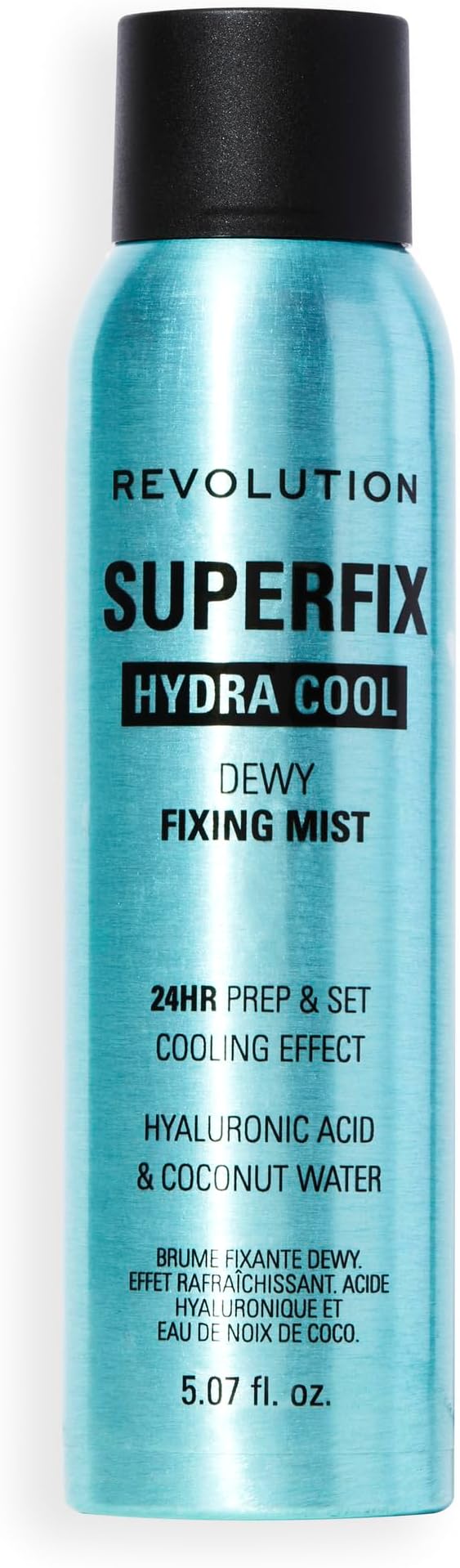 Revolution, Superfix Hydra Cool Prep + Fix Continuous Fixing Mist, Hydrating Face Spray for Makeup, Infused with Aloe Vera, Vegan & Cruelty Free, 5.7 oz