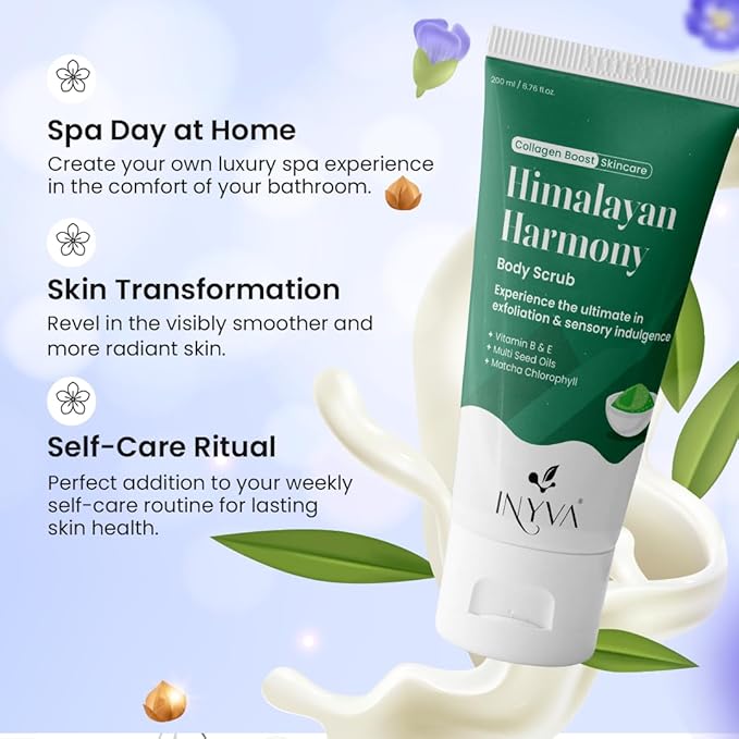 Himalayan Harmony Matcha Body Scrub With Walnut Shell,Shea Butter & Green Tea -6.7 Oz