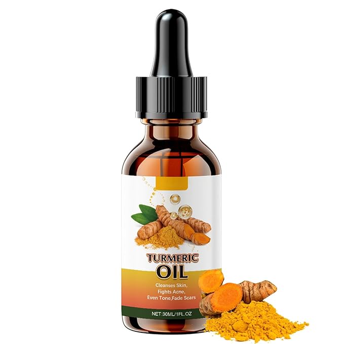 Turmeric Oil for Face, Anti-aging, Remove Excess Grease, Reduce Acne, Improve Dull Skin, Evens Tone, Deep Moisturizing, Cold Press Organic Turmeric Oil for Body, Hair, Skin Moisturizer