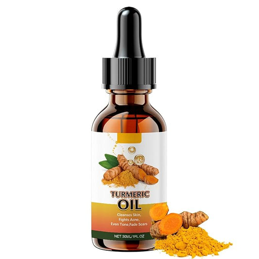 Turmeric Oil for Face, Anti-aging, Remove Excess Grease, Reduce Acne, Improve Dull Skin, Evens Tone, Deep Moisturizing, Cold Press Organic Turmeric Oil for Body, Hair, Skin Moisturizer