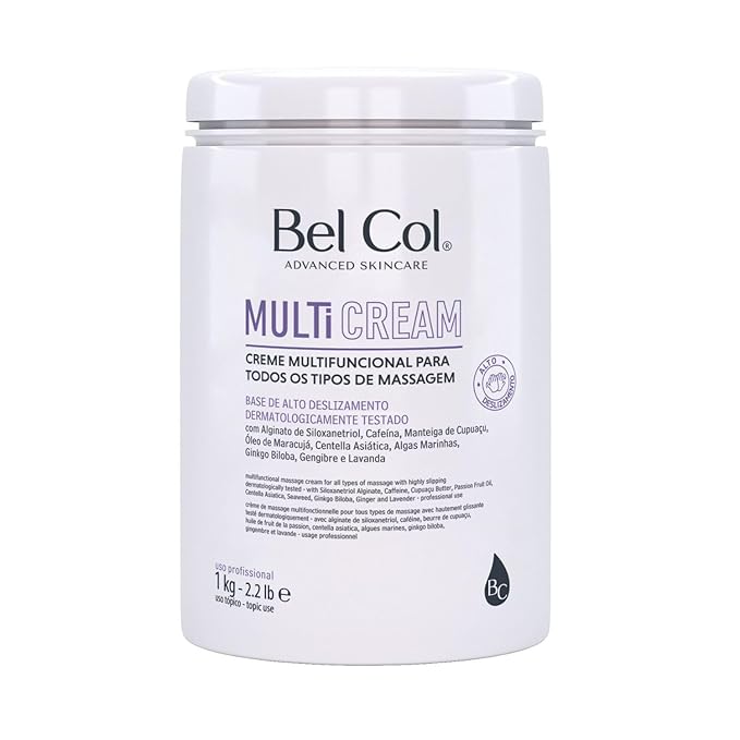Bel Col Massage Cream – Body Lotion with Caffeine, Ginkgo Biloba and Herbal Oils – Hydrates, Soothes and Nourishes Skin – Suitable for All Skin Types (2.2 Lb.)