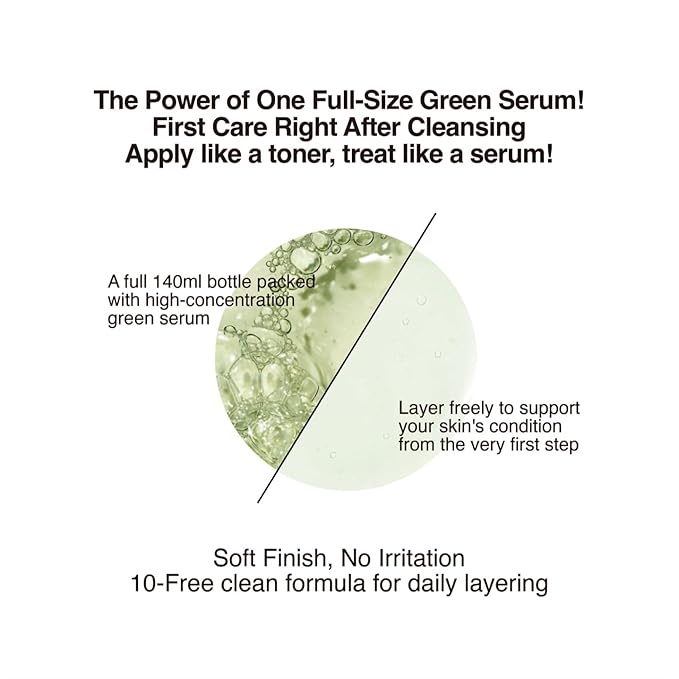 Houttuynia Cordata Purity Skin Serum - Hydrating & Soothing Heartleaf Face Serum with Centella Asiatica, Korean Skin care for All and Sensetive Skin, 4.73 Fl Oz (140ml)