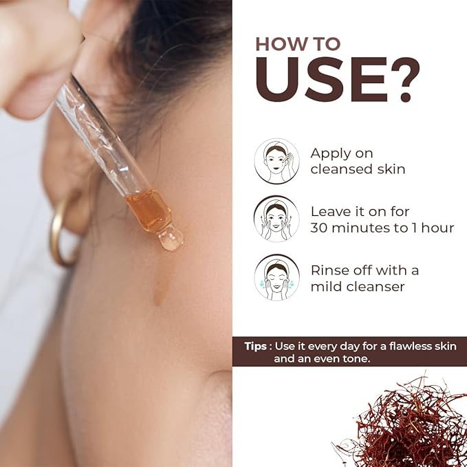 24k Kumkumadi Thailam, Skin Brightening, Oil, Toned Glow Enriched with Saffron Sandalwood, Chemical Free Natural, 30 ml Pack of 1 Standard