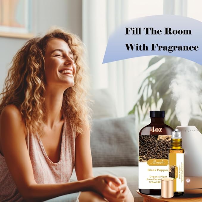 Passion Fruit Essential Oil - Passion Fruit Oil 4 Fl Oz & Roll On 10ML Essential Oil Set for Aroma Diffuser Humidifier Home Fragrance Bath SPA Cleaning Massage