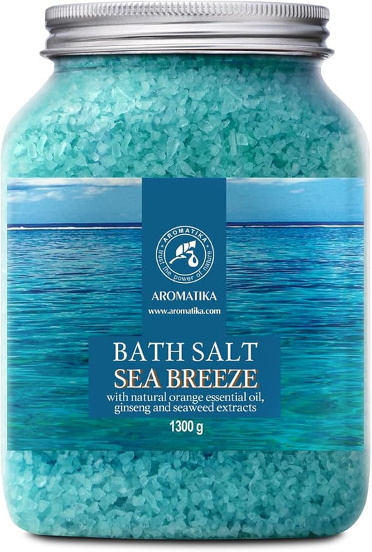 Bath Sea Salt 46 Oz - Sea Breeze Salt - Natural Bath Sea Salts - Best for Good Sleep - Relaxing - Calming - Body Care - Beauty - Aromatherapy