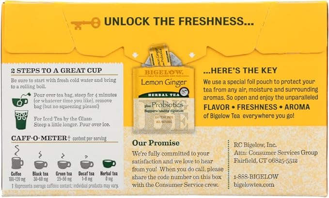 TEA,HERB PLUS,LMN GINGER