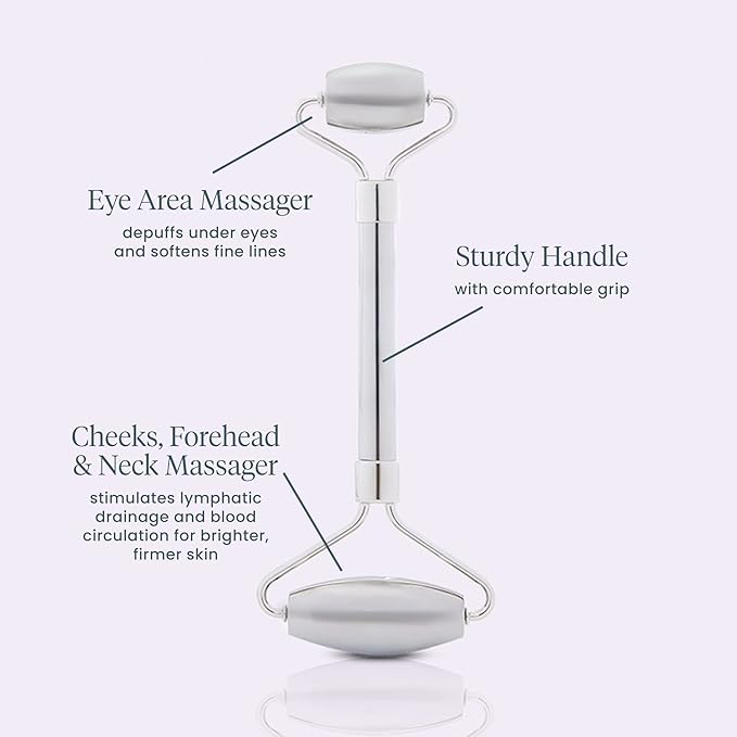 Wonderskin Liquid Gym Facial Roller, Stainless Steel Face Roller Massager for Puffy Eyes and Dark Circles, Face Sculpting Tool