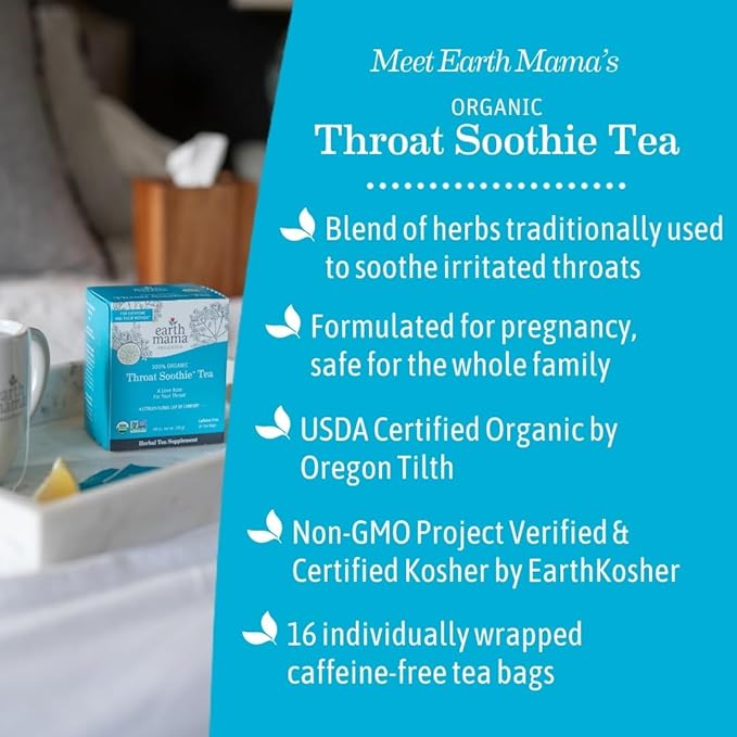 Throat Soothie Tea with Elderflower for Immune Support | Formulated with No Licorice | Safe for Kids & During Pregnancy, 16-Count (Packaging May Vary, 2-Pack)