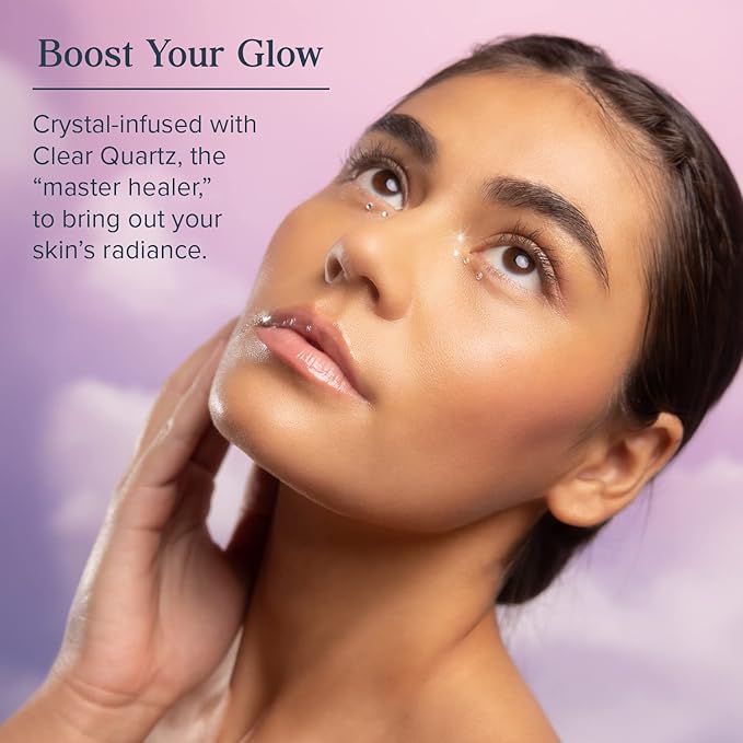 HERITAGE STORE Aura Glow Eye Cream, Under Eye Brightener & Hydrator, Minimizes look of Puffiness, Dark Circles, Fine Lines & Wrinkles w/Bakuchiol, Hyaluronic Acid, Kelp & Clear Quartz, Vegan, 0.5oz