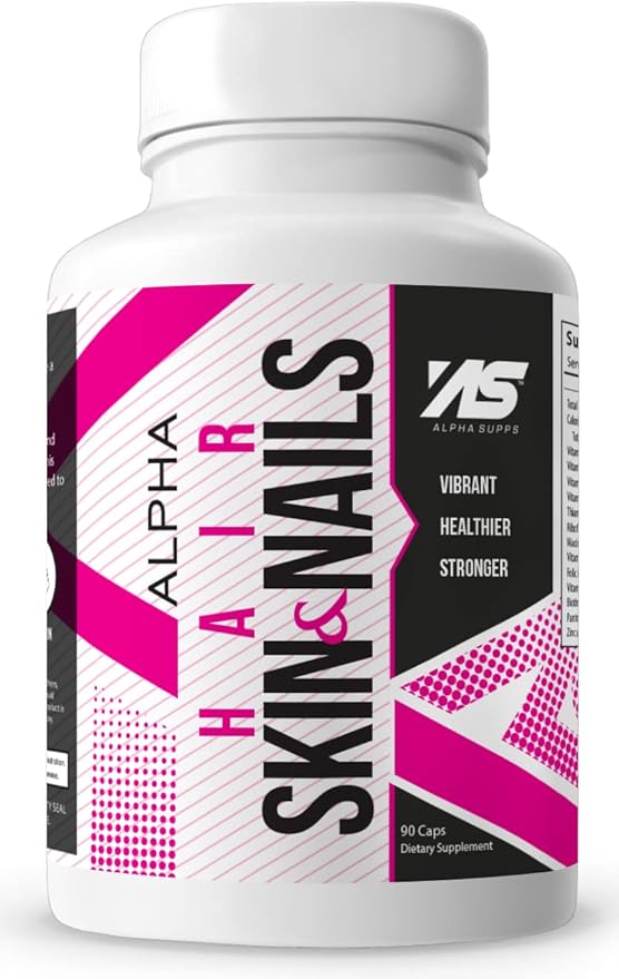 Hair, Skin, and Nails Supplement for Women - Vibrant HSN Health and Strength with Biotin, Collagen, and Vitamins to Support Hair Growth, Thickness, and Skin Radiance - 90 Capsules