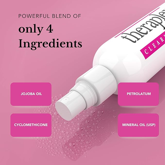 Theraplex Clear Lotion Spray (8 oz) - Natural Jojoba Oil, No Parabens or Preservatives, Noncomedogenic and Hypoallergenic, Dermatologist recommended - National Eczema Association Seal of Acceptance