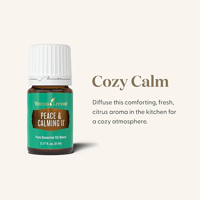 Young Living Peace & Calming II Essential Oil | 5ml | 100% Pure and Premium-Grade | Diffuser-Friendly | Comforting, Fresh Citrus Aroma | Promotes Peaceful Meditation
