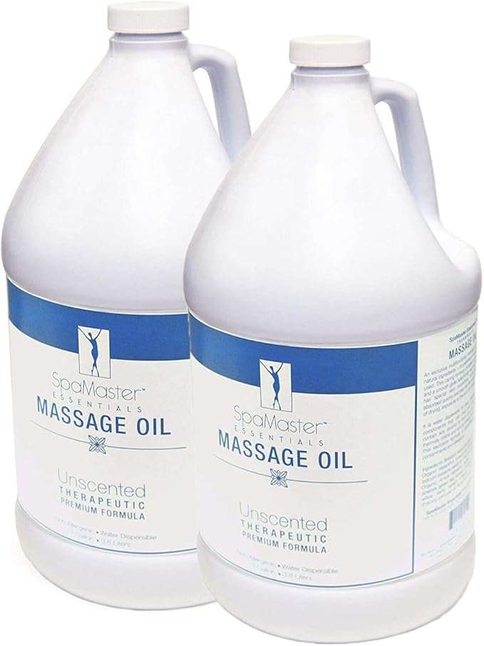 Master Massage SpaMaster Essentials Unscented Massage Oil, 1 Gal (152 Fl Oz (Pack of 2))