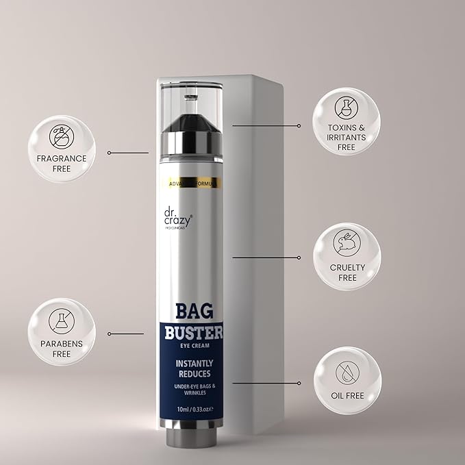 Instant Under Eye Bag Remover – Anti-Aging Under Eye Cream for Dark Circles and Puffiness - Rapid Eye & Face Lift – No Flakes or Residue – 10ml